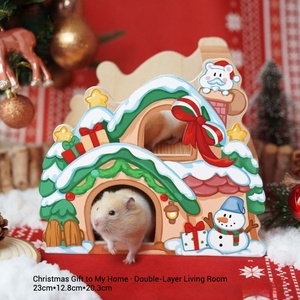 Thiết Kế Ban Đầu Giáng Sinh Theo Chủ Đề Thân Thiện Với Môi Rắn Gỗ Lớn <span class=keywords><strong>Hamster</strong></span> Ẩn - Product Image 2