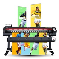 Último Modelo Locor Impresora Eco Solvente de 1.8m/6.2ft con 2 Cabezales XP600/DX5/i3200 para Impresión de Vinilos, Lonas y Calcomanías para Exteriores