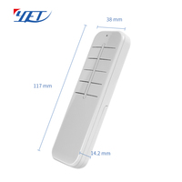 Control Remoto Inalámbrico RF de 6 Botones y 433 MHz con Código Variable, Anti-Golpes, para Puerta de Garaje y Automatización del Hogar, YET2185