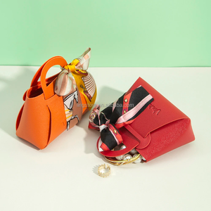 Hot Sale DIY Leather Foldable <b>Mini</b> Handbag Candy Gift <b>Box</b> and Sugar Basket with Bowknot for Jewelry Packaging Guest <b>Storage</b> - Product Image 5