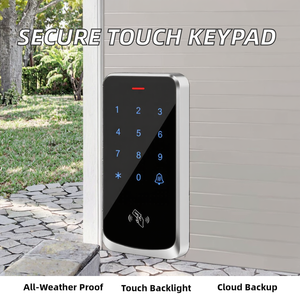 Système de contrôle d'accès <span class=keywords><strong>Digicode</strong></span> avec clavier rétroéclairé tactile, lecteur RFID 125KHz, ouvre-porte, lecteur Wiegand, 100 utilisateurs, étanche, Cloud - Product Image 2