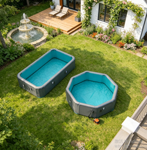 Piscina Inflable Grande y Profunda de PVC con Tecnología Drop Stitch, Piscina Portátil Personalizada para Exteriores y Jardín, para Adultos y Niños - Product Image 3