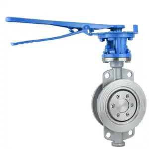 2024 Customize High Quality Handle Wafer Type Metal Hard Seal Butterfly Valve