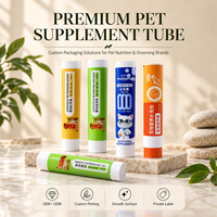 Tube d'emballage cosmétique imprimé sur mesure pour produits de soins pour animaux de compagnie, couleur dégradée