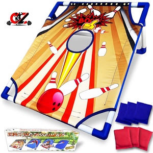 ชุดเกมคอร์นโฮลแบบพกพา พร้อมตัวเลือกโลโก้แบบกำหนดเอง เกมโยนถุงถั่วสำหรับเล่นกลางแจ้ง เหมาะสำหรับงานปาร์ตี้ในสวนหลังบ้าน และความบันเทิงสำหรับครอบครัว - Product Image 2
