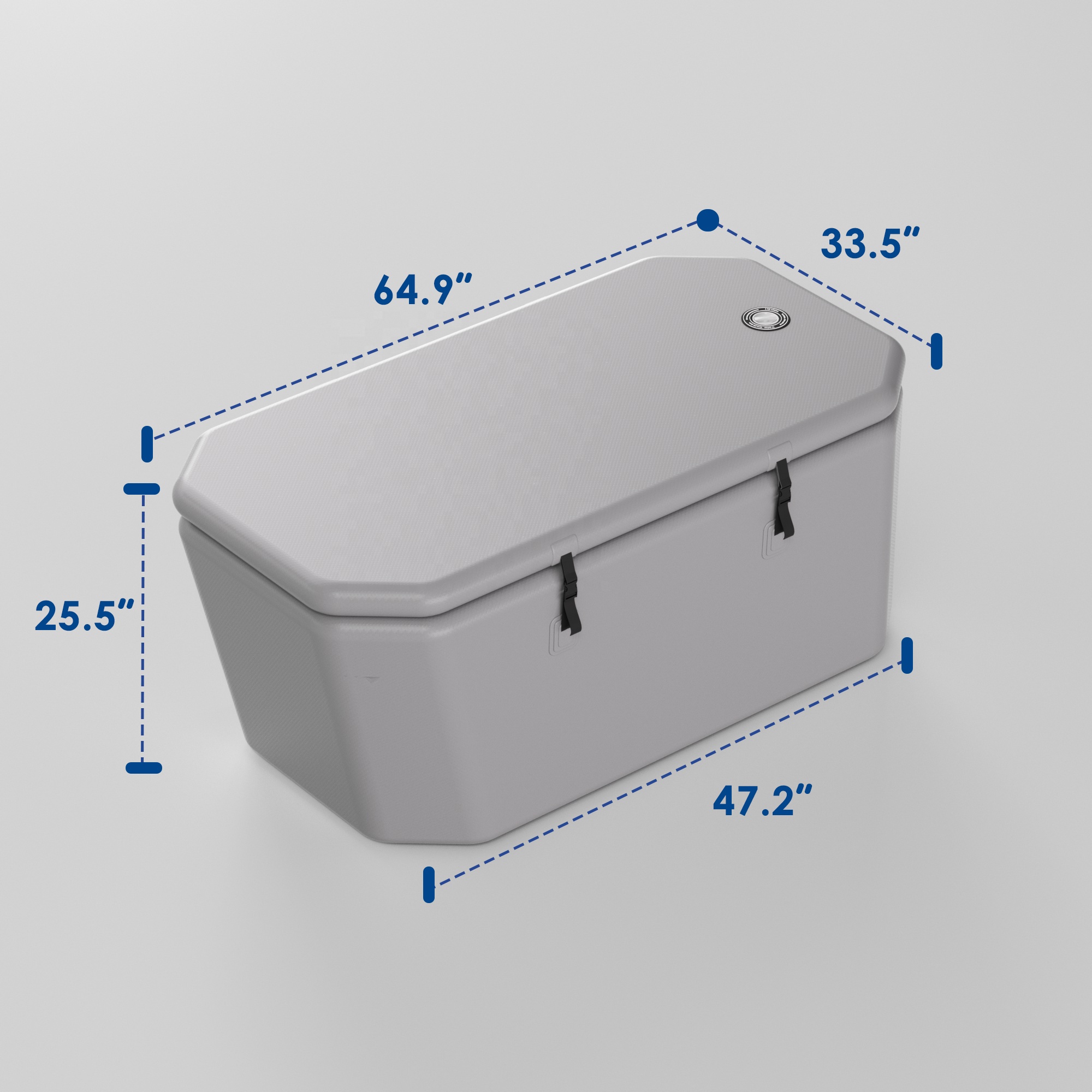 Gray Cold Plunge Tub