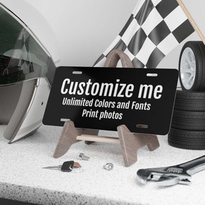 Placa de matrícula personalizada, vanidad personalizada, aluminio, coche impreso, sublimación en blanco, recuerdo decorativo, placas de matrícula de coche de Metal - Product Image 5