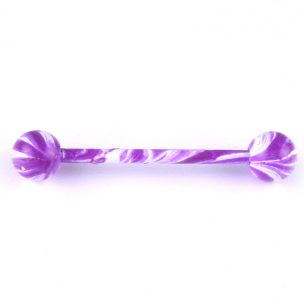 Raya púrpura y blanca