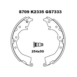 ผ้าเบรกหลัง K2335 GS7333 S709-1358 04495-0K010 K2411REAR สำหรับ <span class=keywords><strong>TOYOTA</strong></span> HILUX VIGO 4x2 INNOVA 04495-0K040 - Product Image 6
