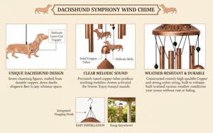 Chuông gió Dachshund Quà Tặng ngoài trời cho phụ nữ/Nam/mẹ/vợ/bà quà tặng sinh nhật Quà Tặng tưởng niệm kim loại windchime - Product Image 3