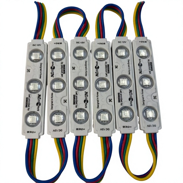 Multi-Color SMD5050RGB Led Module DC12V IP65 Waterproof Fire Proof with 3-Year Warranty for Channel Letter Sign Board