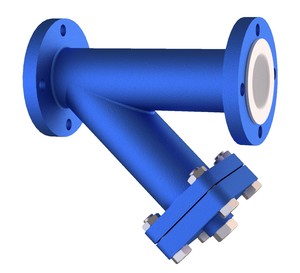 Filtro en Y Manual con Revestimiento de PTFE, Estándar ASTM Clase 150, para Resistencia a Altas Temperaturas en Aceite y Fluidos - Product Image 1