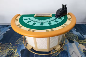 7 jugadores personalizados de lujo de alta calidad nuevo Blackjack naipes semicírculo Mesa media forma redonda - Product Image 5