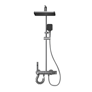 Shower Set YM-4239 Rectangle Adjustable Spray Rain Shower High Pressure Corrosion Prevention Bathroom Hardware - Product Image 1