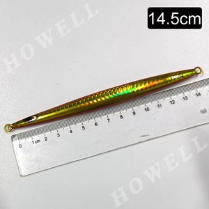 HOWELL Señuelo de <span class=keywords><strong>Pesca</strong></span> Jigging de Lanzamiento Largo 14.5cm 100g, Jig de Plomo de Hundimiento Lento para Barco en Agua Salada con Adhesivo Láser para <span class=keywords><strong>Lubina</strong></span> 40g 120g - Product Image 3