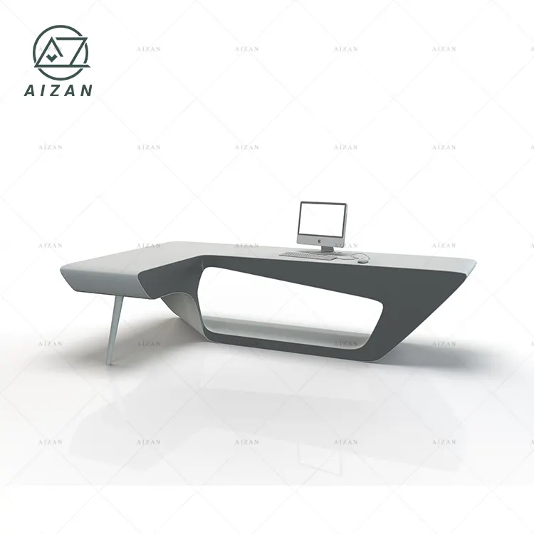 Modern beyaz ofis masası özel ofis mobilyaları iç tasarım fantezi beyaz ofis masası
