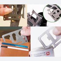 Carte multifonction tactique EDC Baiyuheng en acier inoxydable, gadget de survie, outil de camping d'urgence, portefeuille multifonction pour cartes de crédit