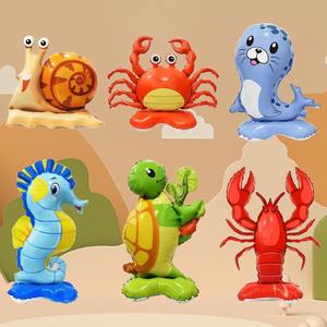 Globos de papel de aluminio con temática de <span class=keywords><strong>bosque</strong></span>, fiestas, zorro, elefante, León, dinosaurio, Koala, soporte para caminar, globo de helio, decoración de cumpleaños - Product Image 2