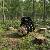 Vente en gros de Chine : Accessoires pour mini-pelles, grappin à bois pour grue forestière avec engrenage en acier allié, en stock