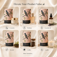 Boîte d'Emballage Cylindrique Ronde Vide Imprimée avec Logo Personnalisé, Coffret Cadeau de Thé Haut de Gamme avec Gaufrage et Tube en Papier à Doublure en Éponge