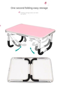 Mesa plegable moderna de aleación de aluminio para coche, escritorio de cama de comedor portátil para estudio de dormitorio de estudiante, escritorio de ordenador con ventana de Bahía Simple - Product Image 4
