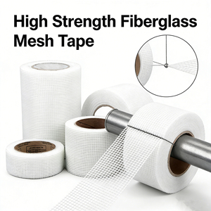 Selfadhesive C-Glass <b>Alkali</b> Free Mesh Tape for Interior Wall Anti-Crack Puttying with Cutting Service - Product Image 1