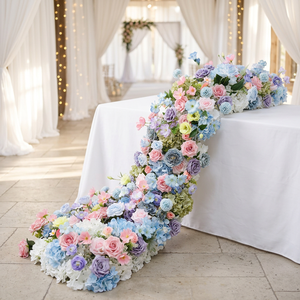 Guirnalda de Flores Artificiales LEDA Factory Toppers, Centro de Mesa, Guirnalda Floral, Camino de Mesa para Boda, Decoración Floral, Camino de Mesa - Product Image 1