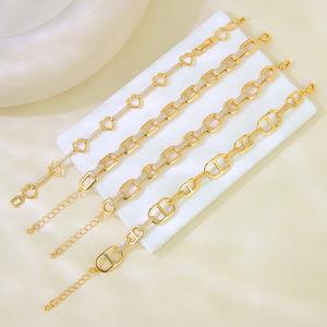 In Stock Trendy Italian <b>Gold</b> Color <b>Bracelet</b> 21k <b>Gold</b> Plated Zircon Dubai Charm Lucky Bangles for Women Event Party - Product Image 3