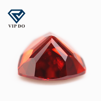 3*3-12*12Mm Oranye/Oranye Merah Triliun Potong Kubik Zirkonia Batu Permata Longgar Sintetis Brilian Dipotong Triliun Bentuk CZ Batu Zirkon