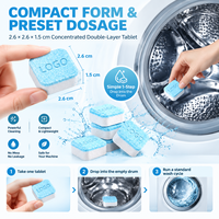 Tablettes nettoyantes pour lave-linge KELEE avec logo personnalisé, dissolution rapide, effervescentes, détartrantes concentrées pour lave-linge