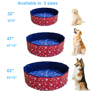 वित्तीय वर्ष Foldable बंधनेवाला गद्दी पोर्टेबल पीवीसी बिल्ली कुत्ते पालतू पानी स्नान धोने स्विमिंग टब पूल - Product Image 4