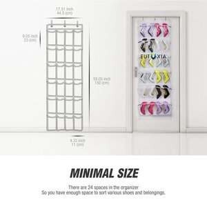 Over the Door <b>Shoe</b> Organizers Hanging Bag clear <b>Shoe</b> Rack With Metal <b>Hooks</b> - Product Image 4
