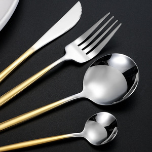 Pei Jiale Tableware <b>Set</b> Stainless Steel 24 Piece <b>Dinnerware</b> For Wedding Durable Cutlery <b>Set</b> - Product Image 3