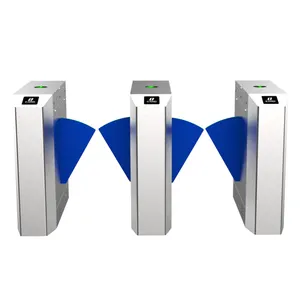 New Design Access Control RFID Fingerprint Face Mechanism Turnstile Barrier Flap Gate Nfc Reader Flap Barrier Gate