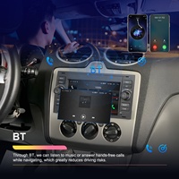 Podofo 7'' Android Carplay Android Auto Autoradio 2+64G Radio de voiture BT WIFI GPS EQ FM RDS pour Ford Transit Fiesta Focus Galaxy