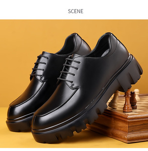 Robe noire en caoutchouc EVA à deux couches en cuir de vachette 38-44 avec pointe en <span class=keywords><strong>or</strong></span> <span class=keywords><strong>or</strong></span> <span class=keywords><strong>lion</strong></span> tête orteil mariage chaussures en cuir pour hommes - Product Image 6