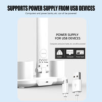 Lampe de table rechargeable pour la protection des yeux, lampe de bureau multifonction avec ventilateur, affichage de l'heure LED, lampe de lecture de nuit