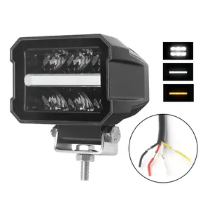 แท่งไฟ <span class=keywords><strong>LED</strong></span> กันน้ำ12V 24V ขนาด4.5นิ้วไฟ <span class=keywords><strong>LED</strong></span> สองแถว30W สำหรับรถบรรทุก - Product Image 1