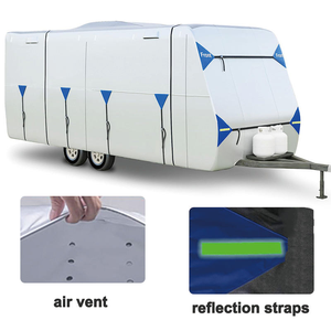 Factory Customization Durable Oxford Fabric Motorhome <strong>Caravan</strong> RV Travel Trailer <strong>Cover</strong> Outdoor Waterproof UV Protect RV <strong>Cover</strong> - Product Image 2