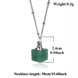 Şifalı Doğal Taş Küp <span class=keywords><strong>Mini</strong></span> Urn Anıt Hatıra Evcil Hayvan/İnsan Külleri Esansiyel Yağ Difüzörü Parfüm Şişesi Kolye Ucu - Product Image 4