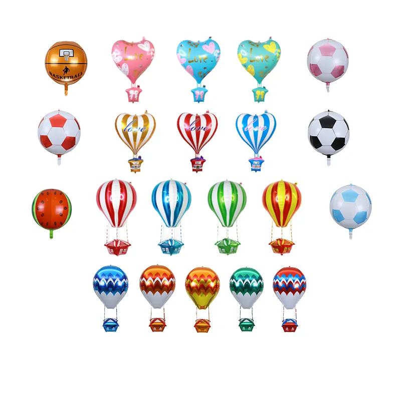 Heißluft ballon Dekoration 22 Zoll 4D Fußball Fußball Basketball Folie Luftballons Helium Globos Baby party Geburtstags feier