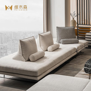 Sofá Prado, Estilo Italiano Minimalista, para Sala de Estar, Fila Recta, <span class=keywords><strong>Respaldo</strong></span> Móvil <span class=keywords><strong>Sin</strong></span> Brazos, Asiento de Doble Cara - Product Image 1