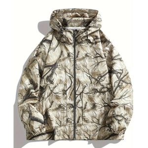 Veste américaine hip-hop pour homme A/W, motif camouflage, tricotée, surdimensionnée, imprimée numériquement, fabricant, vente en gros personnalisée - Product Image 1