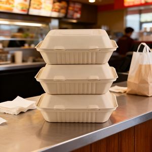 חם כלב ארוך מודרני חם חם חם ארוחה אריזה תיבת מזון כיתה microavavable pulp מתכלים - Product Image 2