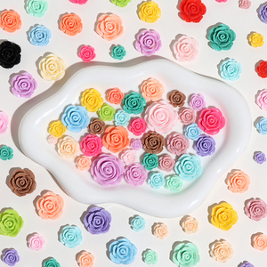 Accesorios pequeños <span class=keywords><strong>de</strong></span> resina <span class=keywords><strong>de</strong></span> rosa simulada KI Creator, botones decorativos <span class=keywords><strong>de</strong></span> camelia para manualidades, materiales para decoración <span class=keywords><strong>de</strong></span> uñas. - Product Image 4