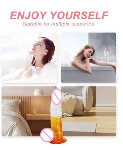 Consoladores de silicona giratorios de sensación Real más baratos, masturbador de pene para niñas, pene de cristal, pene, Juguetes sexuales para mujeres para parejas lesbianas - Product Image 3