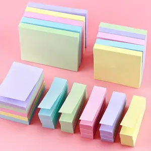 400pcs Morandi Colorful Solid Color Office Note Stickers Students School Classroom Memo Marking Plan Post Notes