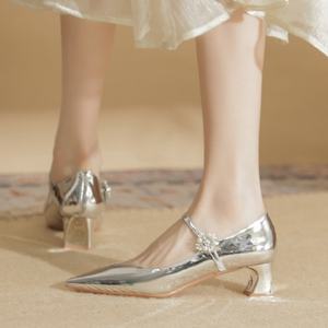 Zapatos de Tacón Alto para Mujer con Tacón de Aguja, Cuero Genuino, Antideslizantes y Cómodos para Bodas de Verano y Fiestas de Moda - Product Image 2