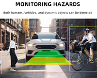 Caméra de recul AHD 1080P Mini AI étanche IP68 avec vision nocturne et système de détection de lignes de stationnement pour voiture