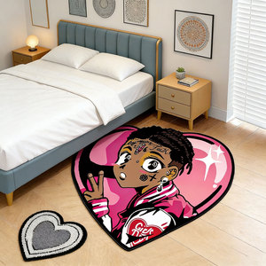 Alfombra Personalizada OEM y ODM con Impresión, Alfombra de Forma Irregular, Alfombra Chrome Hearts, Diseño Personalizado, Alfombras Suaves y Esponjosas, Divertidas - Product Image 2